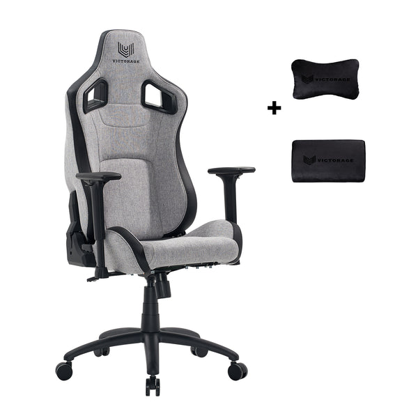 VICTORAGE Stoff Bürostuhl Home Chair (Grauer Stoff)