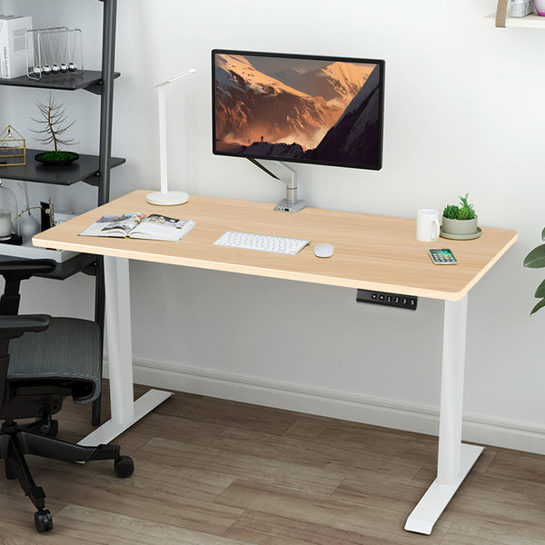 Stehender verstellbarer Schreibtisch Elektrischer Sitz-Steh-Schreibtisch Home-Office-Schreibtische Ganzes Stück Schreibtischplatte