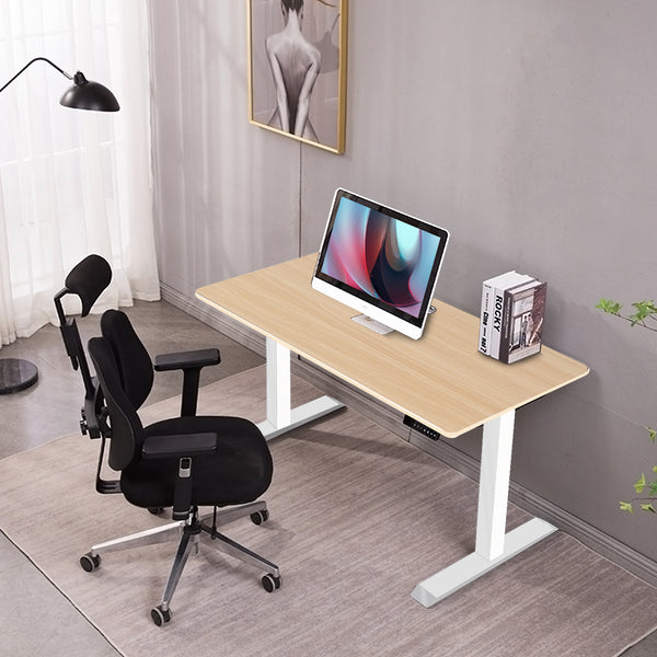 Stehender verstellbarer Schreibtisch Elektrischer Sitz-Steh-Schreibtisch Home-Office-Schreibtische Ganzes Stück Schreibtischplatte